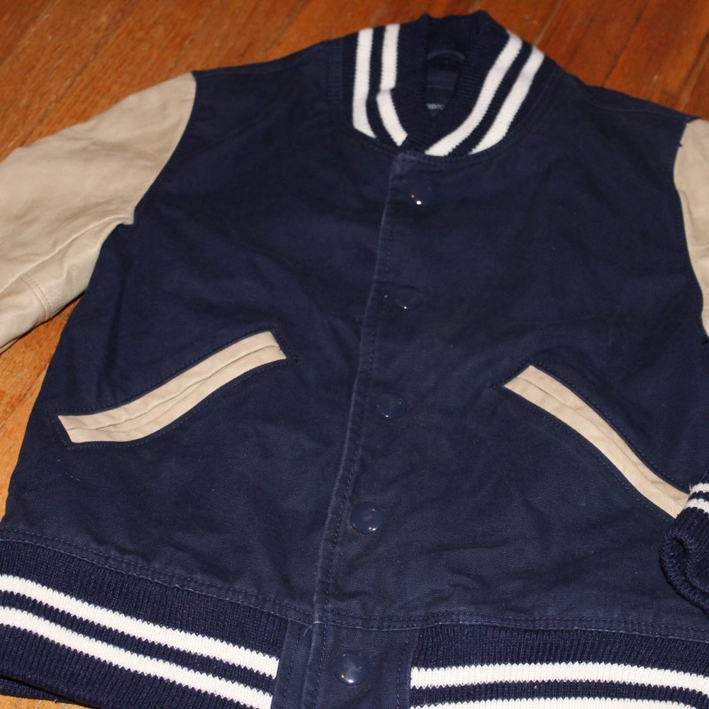 SOLD GAP | kids letterman jacket navy - Picture 4 of 7
